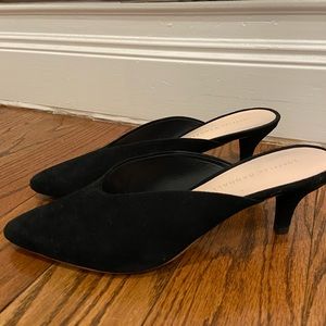 Loeffler Randall Size 7 Juno Black Suede Mules